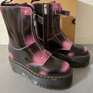 JETTA HI MAX DISTRESSED LEATHER PLATFORMS FONDANT PINK MSRP$300 Vibrant& Unique